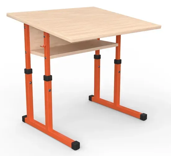 Стіл учнівський №3-6/600х500 прямі кути з нахилом без полиці МФ Вересень